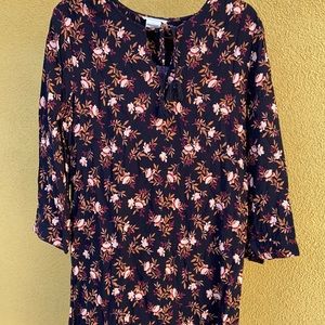 Rose patterned tunic dress